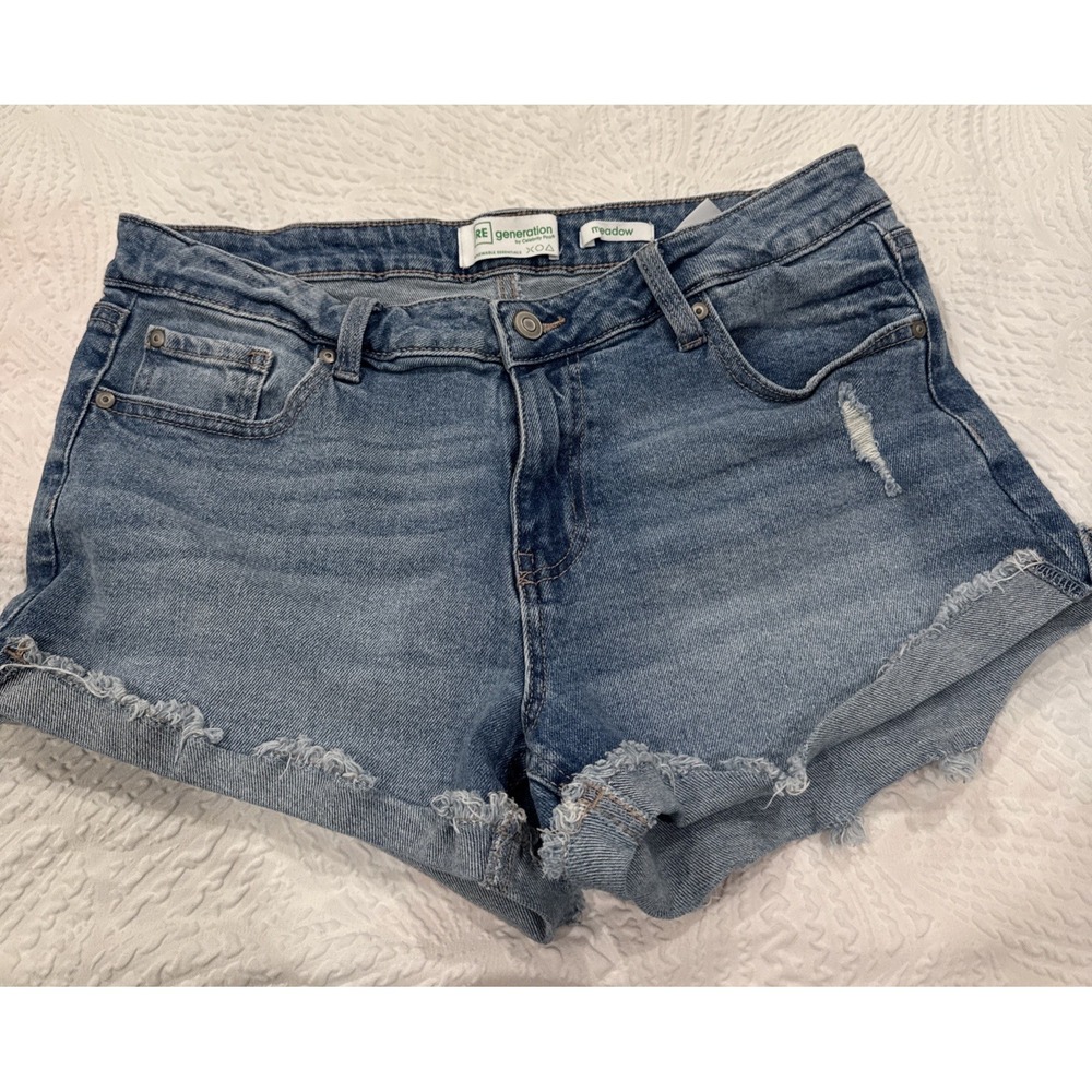 REgeneration By Celebrity Pink Meadow Denim Shorts Womens Size 9/29